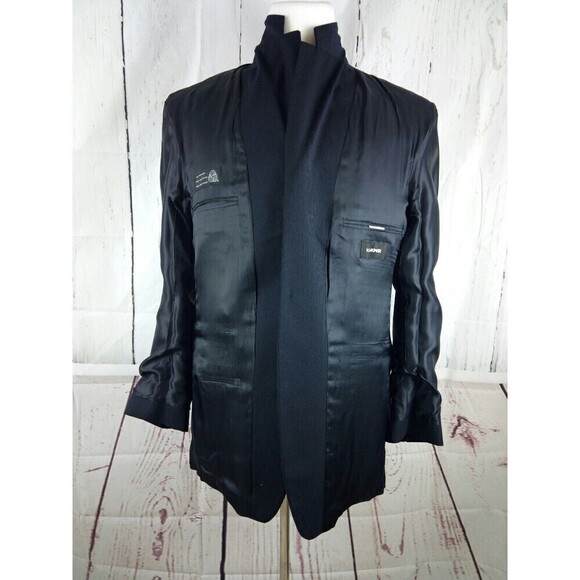 Kasper 44L Wool 3 Button Black Pinstripe 2pc Suit 36x29 Pleated - Picture 5 of 12